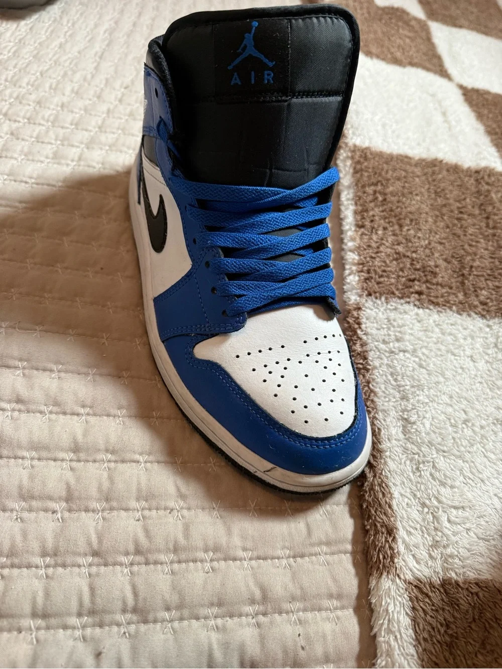 Jordan Mid-Top “game royal” Sneakers in Blue, White & Black